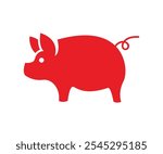 Pork pig design logo icon vector illustration