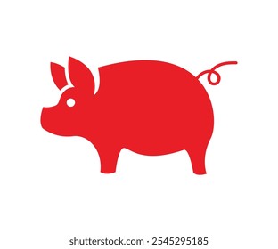 Ilustración vectorial de icono de logotipo de diseño de cerdo