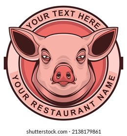 Pork Restaurant Logo, Vector EPS 10