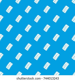 Pork rib meat pattern repeat seamless in blue color for any design. Vector geometric illustration