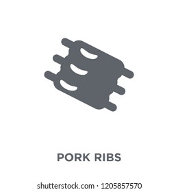 Pork Ribs icon. Pork Ribs design concept from Chinese Food collection. Simple element vector illustration on white background.