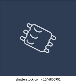 Pork Ribs icon. Pork Ribs linear design concept from Chinese Food collection. Simple element vector illustration on dark blue background.