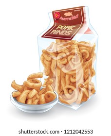 Pork rinds vector illustration