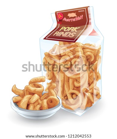 Pork rinds vector illustration