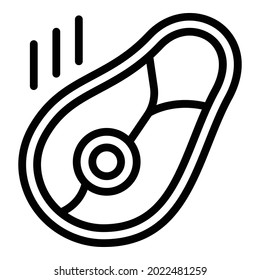 Pork steak icon outline vector. Meat beef. Raw food