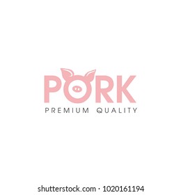 Pork. Stylized draw for logo