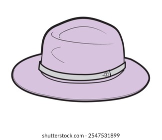 Porkpie hat vector design mockup template.