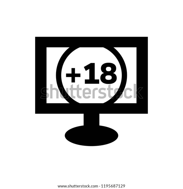 Black Category Porn - Porn Icon Computer Symbol Black Isolated | Royalty-Free ...