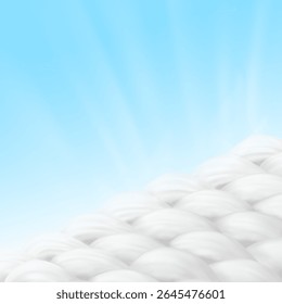 Porous material with arrows for presentation breathable materials or cleaning detergents. Vector illustration. Ready for use in your infographic, presentation. EPS10.