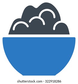 Porriage vector icon. Style is bicolor flat symbol, smooth blue colors, rounded angles, white background.