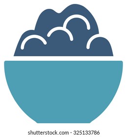 Porriage vector icon. Style is bicolor flat symbol, cyan and blue colors, rounded angles, white background.