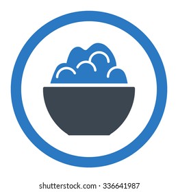 Porriage vector icon. Style is bicolor flat rounded symbol, smooth blue colors, rounded angles, white background.