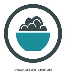 Porriage vector icon. Style is bicolor flat rounded symbol, soft blue colors, rounded angles, white background.