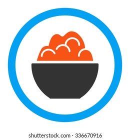 Porriage vector icon. Style is flat rounded symbol, bright colors, rounded angles, white background.
