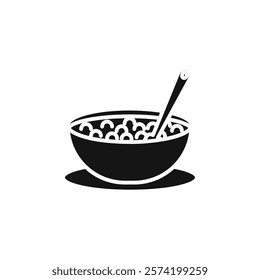 Porridge baby cereal icon Simple thin line flat symbol