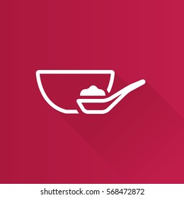 Porridge bowl icon in Metro user interface color style.