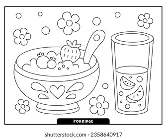 Porridge coloring pages for kids