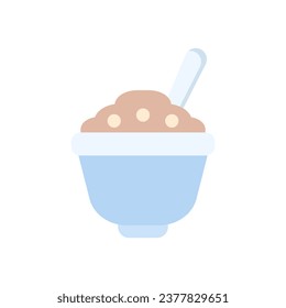 porridge icon flat style vector