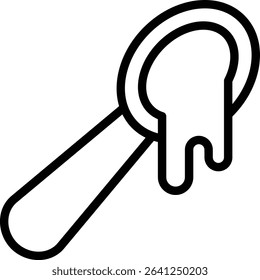 porridge icon illustration design with outline, this is not made from any AI generation