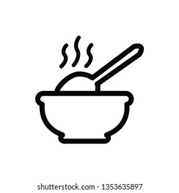 porridge icon. Simple outline porridge vector icon