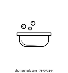 porridge icon. Simple outline porridge vector icon. On white background.