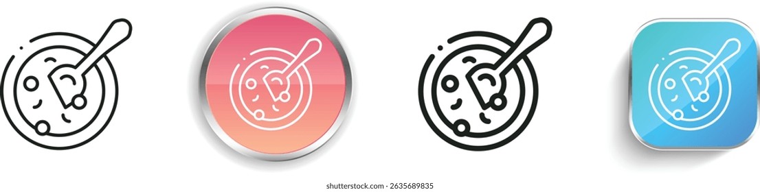 porridge icon. Thin Linear, Regular and Button Style Design Isolated On White Background