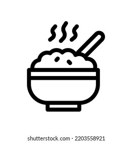 porridge line icon illustration vector graphic