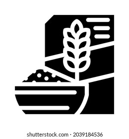 porridge meal department glyph icon vector. porridge meal department sign. isolated contour symbol black illustration