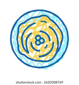 porridge with peas doodle icon sketch vector. porridge with peas sign. isolated symbol illustration