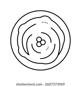 porridge with peas line icon vector. porridge with peas sign. isolated contour symbol black illustration