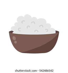 Porridge plate vector illustration.
