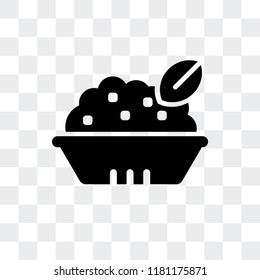 Porridge vector icon isolated on transparent background, Porridge logo concept