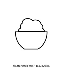 Porridge vector icon on eps 10 with a white background
