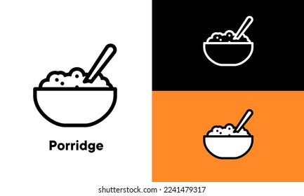 porridge vector outline style Editable strokes. Pixel perfect.