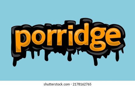 PORRIDGE, Vektordesign auf blauem Hintergrund