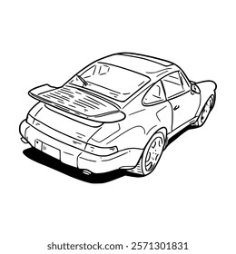 Porsche 911 car coloring pages