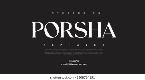 Porsha Abstract modern sans serif alfabeto fonte