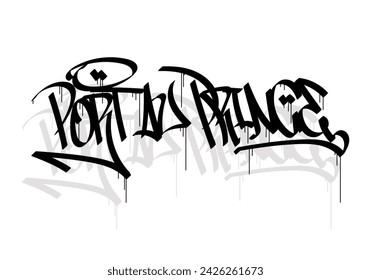 PORT AU PRINCE city graffiti tag style