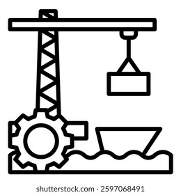 Port Authority icon line vector illustration