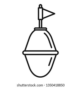 Port buoy icon. Outline port buoy vector icon for web design isolated on white background