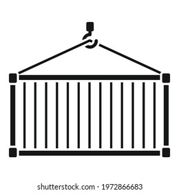 Port cargo container icon. Simple illustration of Port cargo container vector icon for web design isolated on white background