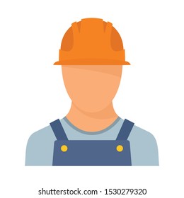 Port cargo worker icon. Flat illustration of port cargo worker vector icon for web design