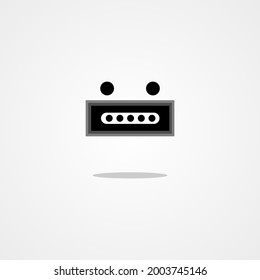 Port charger zipper mouth emoticon