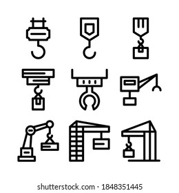 icono de grúa de puerto o logotipo símbolo de signo aislado ilustración vectorial - Colección de iconos vectoriales de estilo negro de alta calidad
