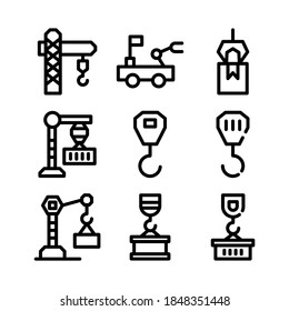 port crane icon or logo isolated sign symbol vector illustration - Collection of high quality black style vector icons
