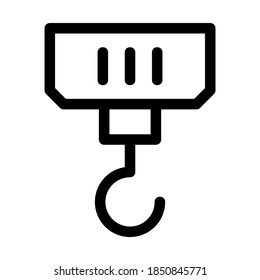 icono de grúa de puerto o logotipo símbolo de signo aislado ilustración vectorial - iconos vectoriales de estilo negro de alta calidad
