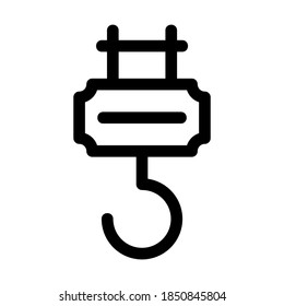 icono de grúa de puerto o logotipo símbolo de signo aislado ilustración vectorial - iconos vectoriales de estilo negro de alta calidad
