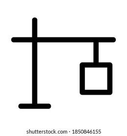 port crane icon or logo isolated sign symbol vector illustration - high quality black style vector icons
