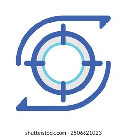 Port-Erkennung Fokus-Vektorsymbol
