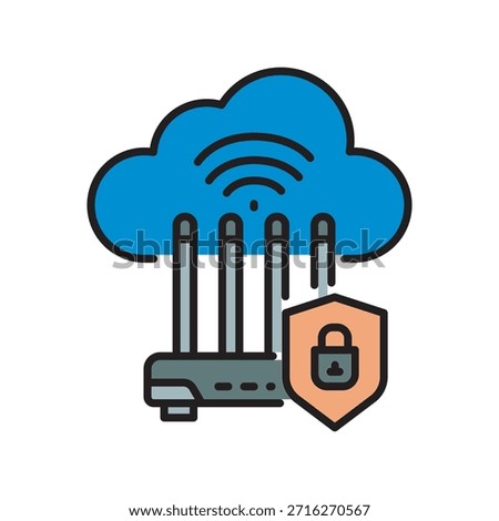 port forwarding setup black line icon. Vector isolated element.Editable stroke